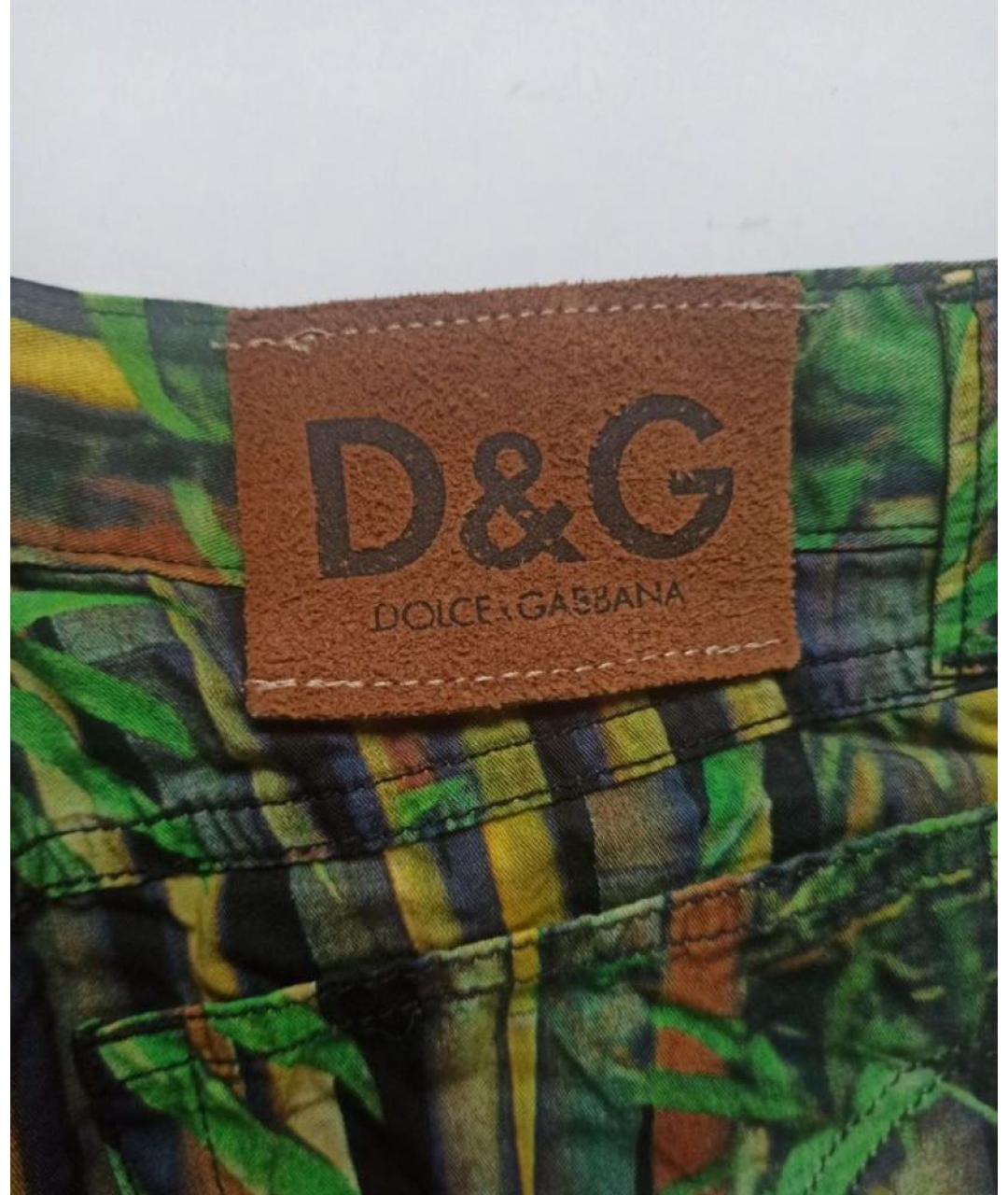 DOLCE&GABBANA Мульти хлопковые джинсы клеш, фото 3