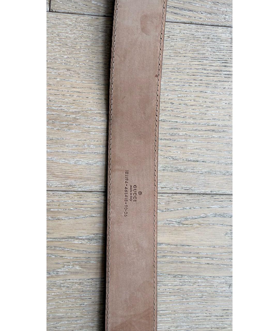 GUCCI Коричневый кожаный ремень, фото 3