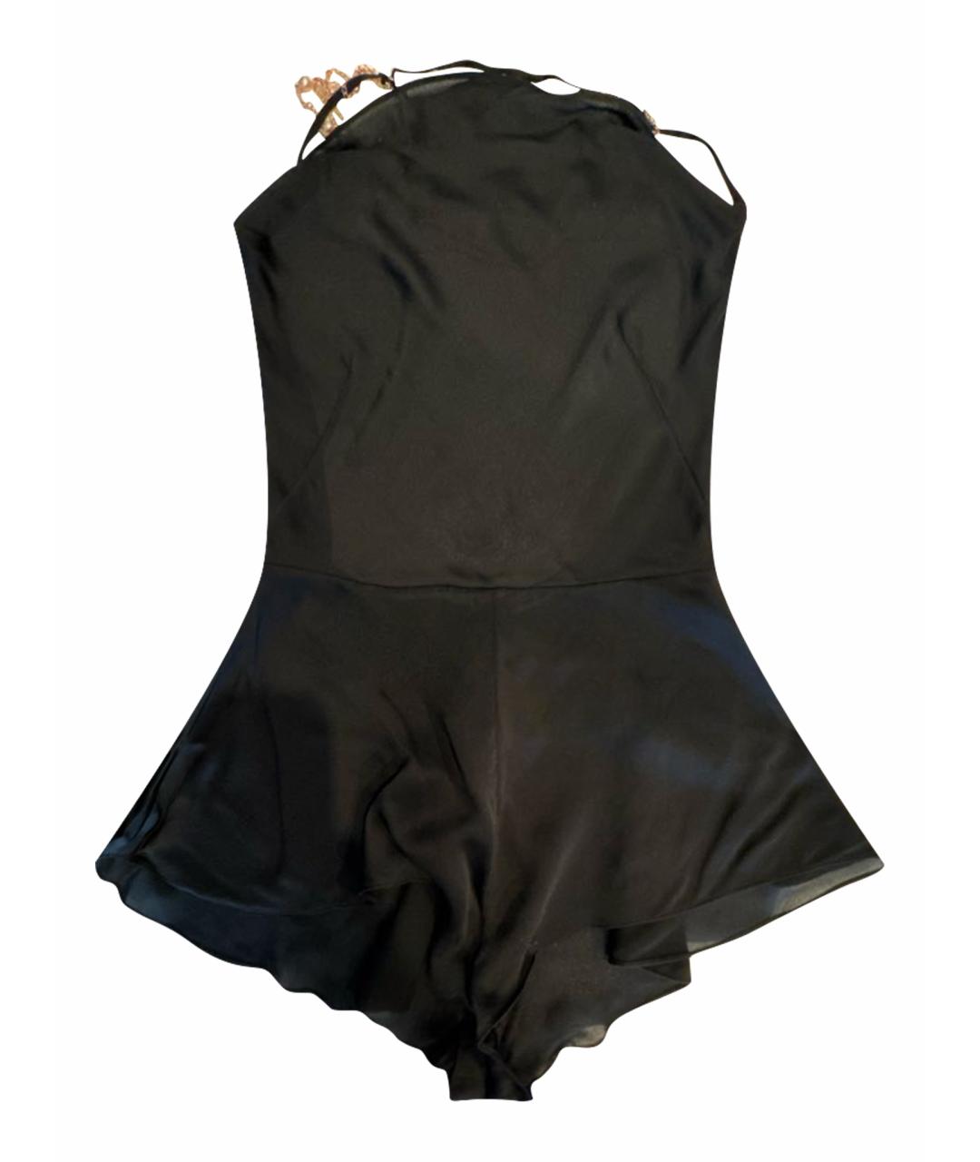 AGENT PROVOCATEUR Черный шелковый комбинезон, фото 1