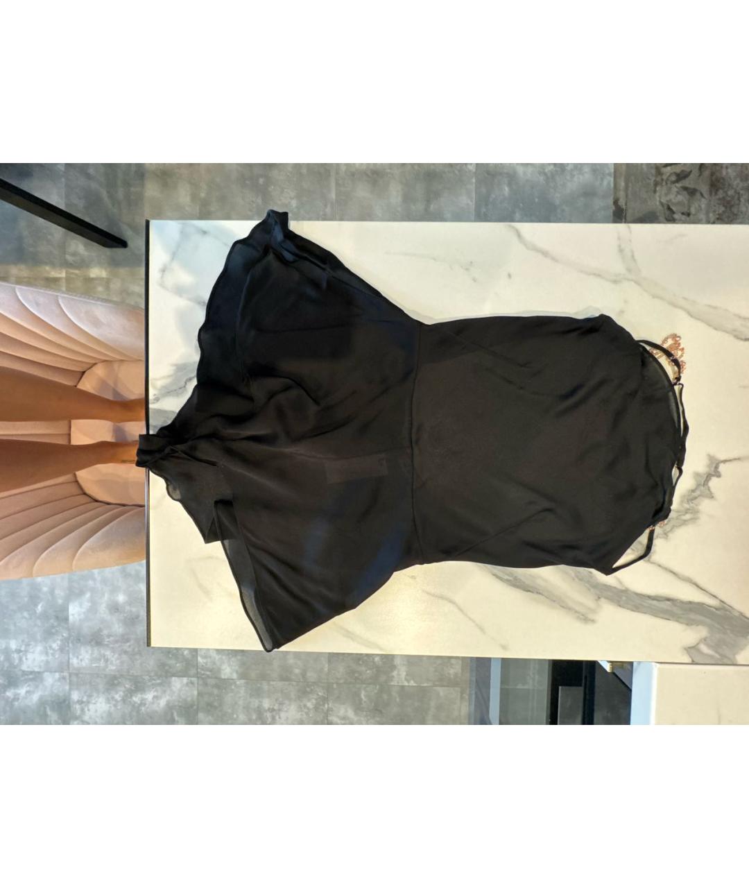 AGENT PROVOCATEUR Черный шелковый комбинезон, фото 5