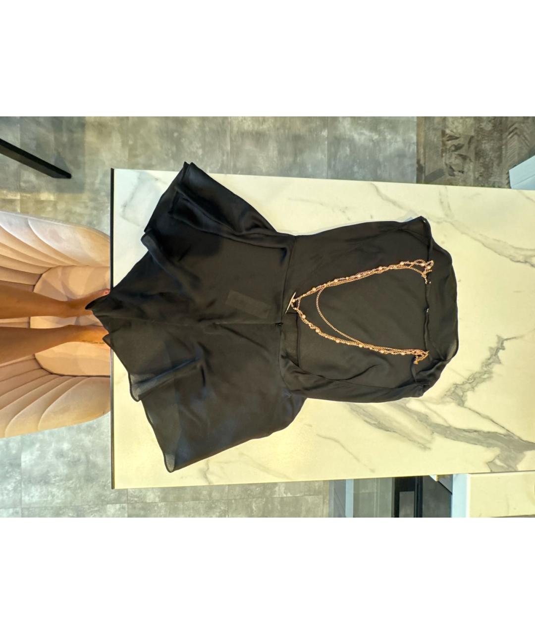 AGENT PROVOCATEUR Черный шелковый комбинезон, фото 2