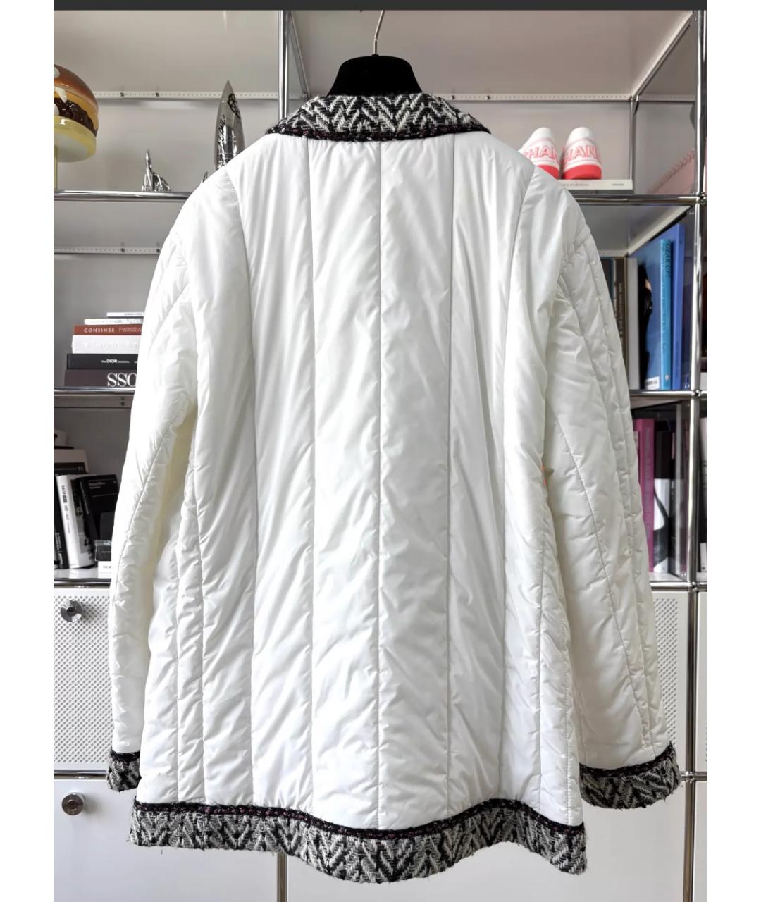 CHANEL Белый твидовый жакет/пиджак, фото 6