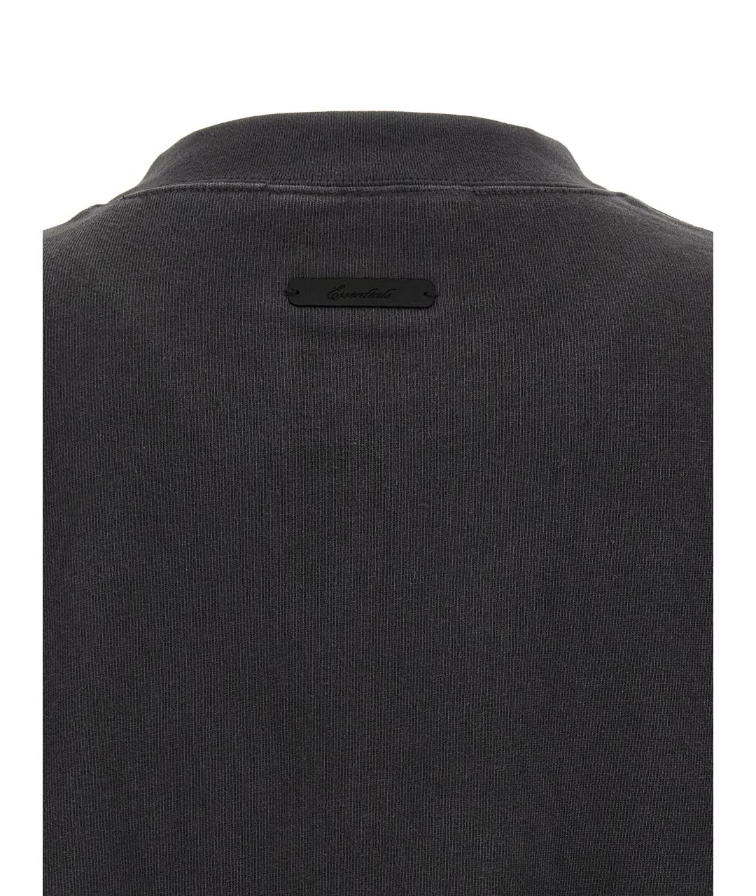 FEAR OF GOD ESSENTIALS Серая хлопковая футболка, фото 4
