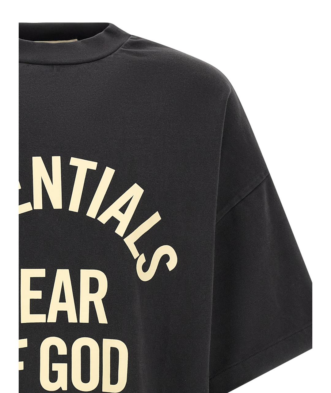 FEAR OF GOD ESSENTIALS Серая хлопковая футболка, фото 3