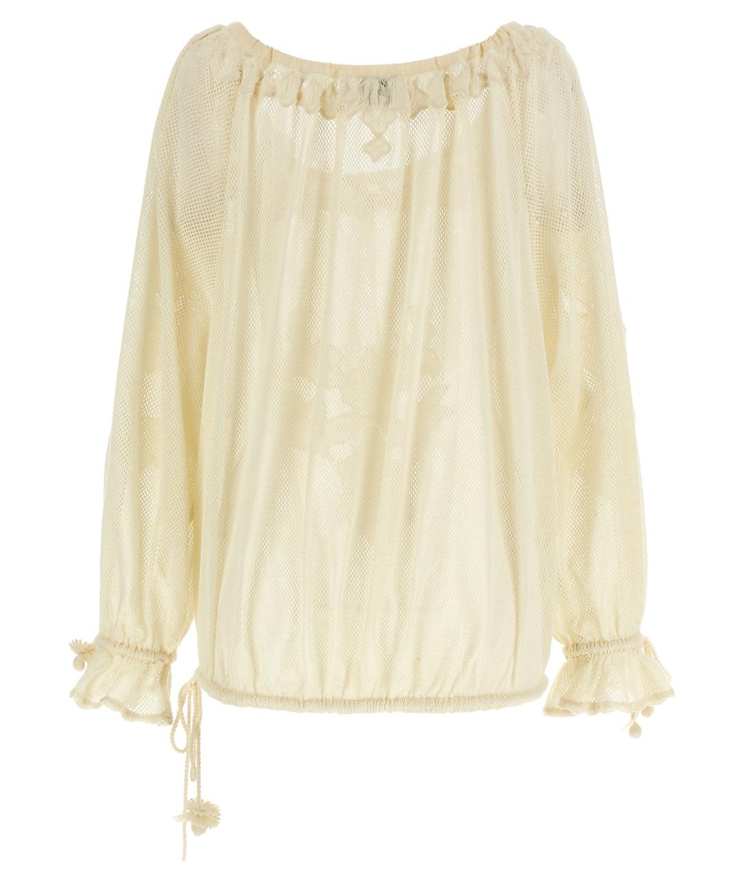 ISABEL MARANT Бежевая хлопковая блузы, фото 2