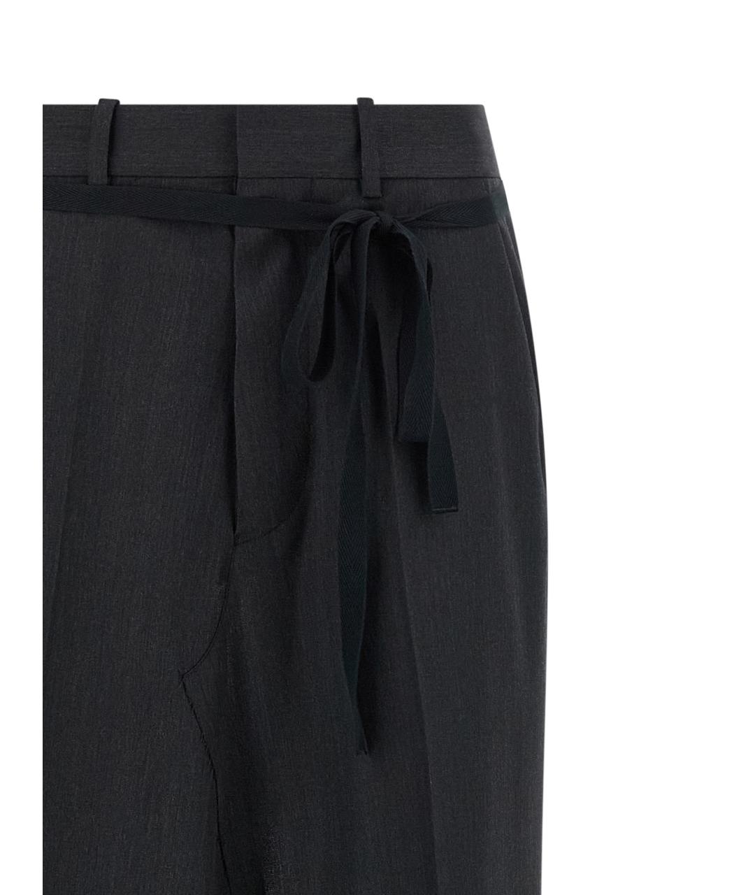 MAISON MARGIELA Черная шерстяная юбка макси, фото 3