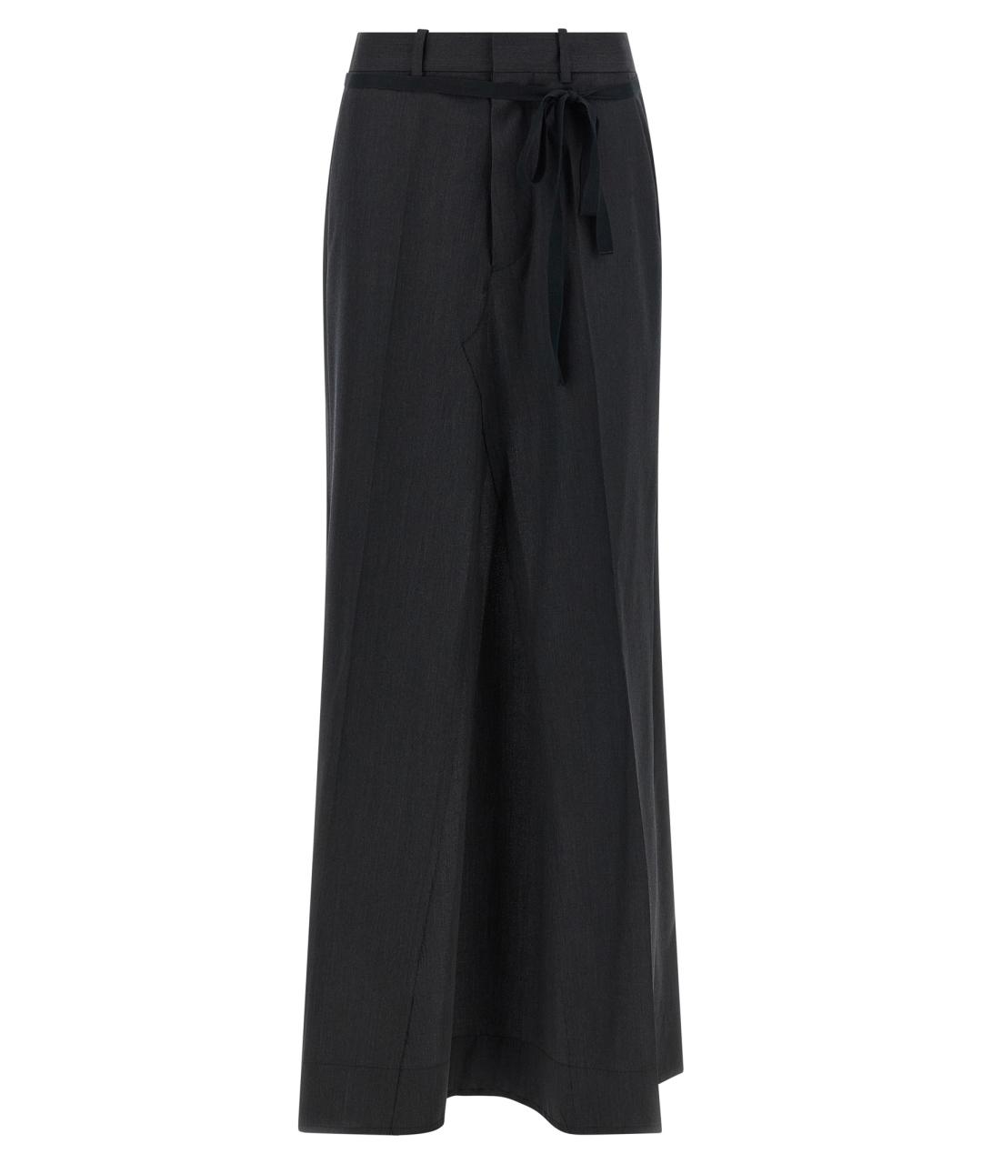 MAISON MARGIELA Черная шерстяная юбка макси, фото 1