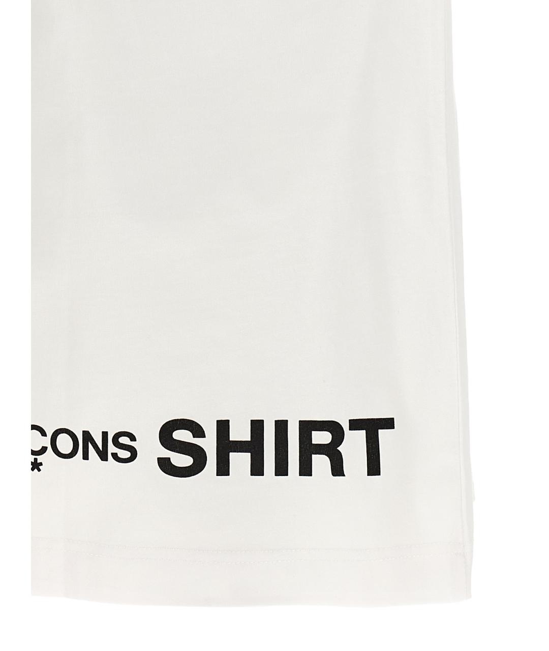 COMME DES GARÇONS SHIRT Белая хлопковая футболка, фото 4