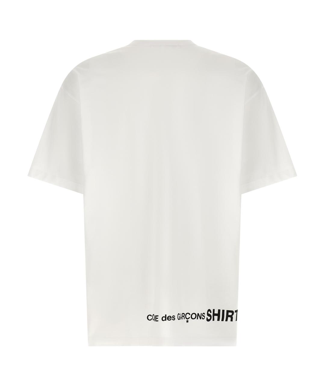 COMME DES GARÇONS SHIRT Белая хлопковая футболка, фото 2