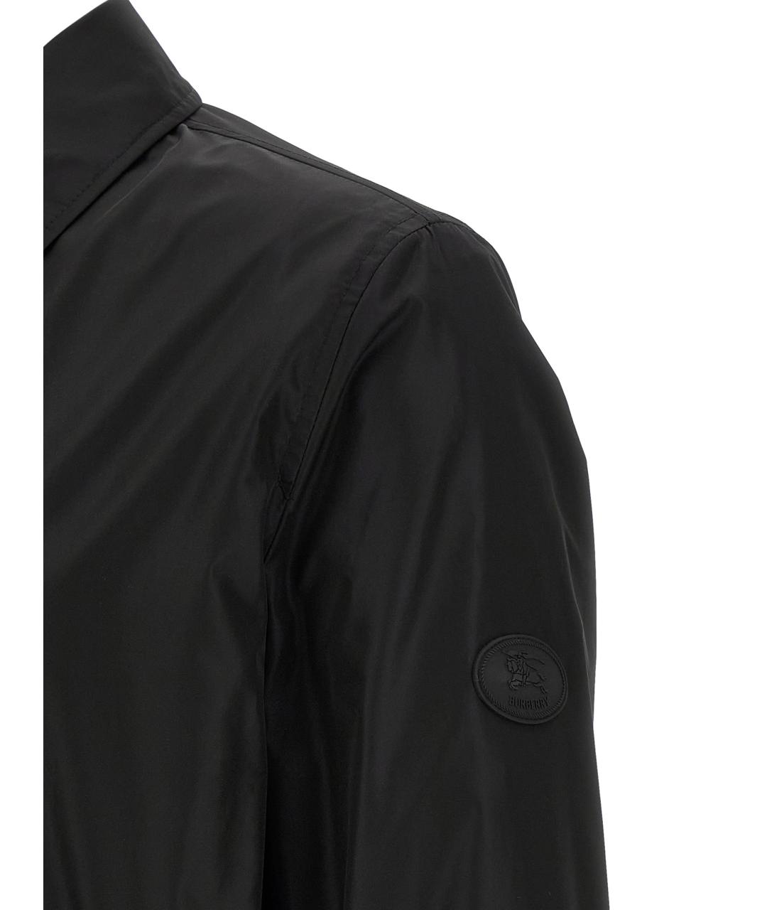 BURBERRY Черная полиамидовая куртка, фото 6