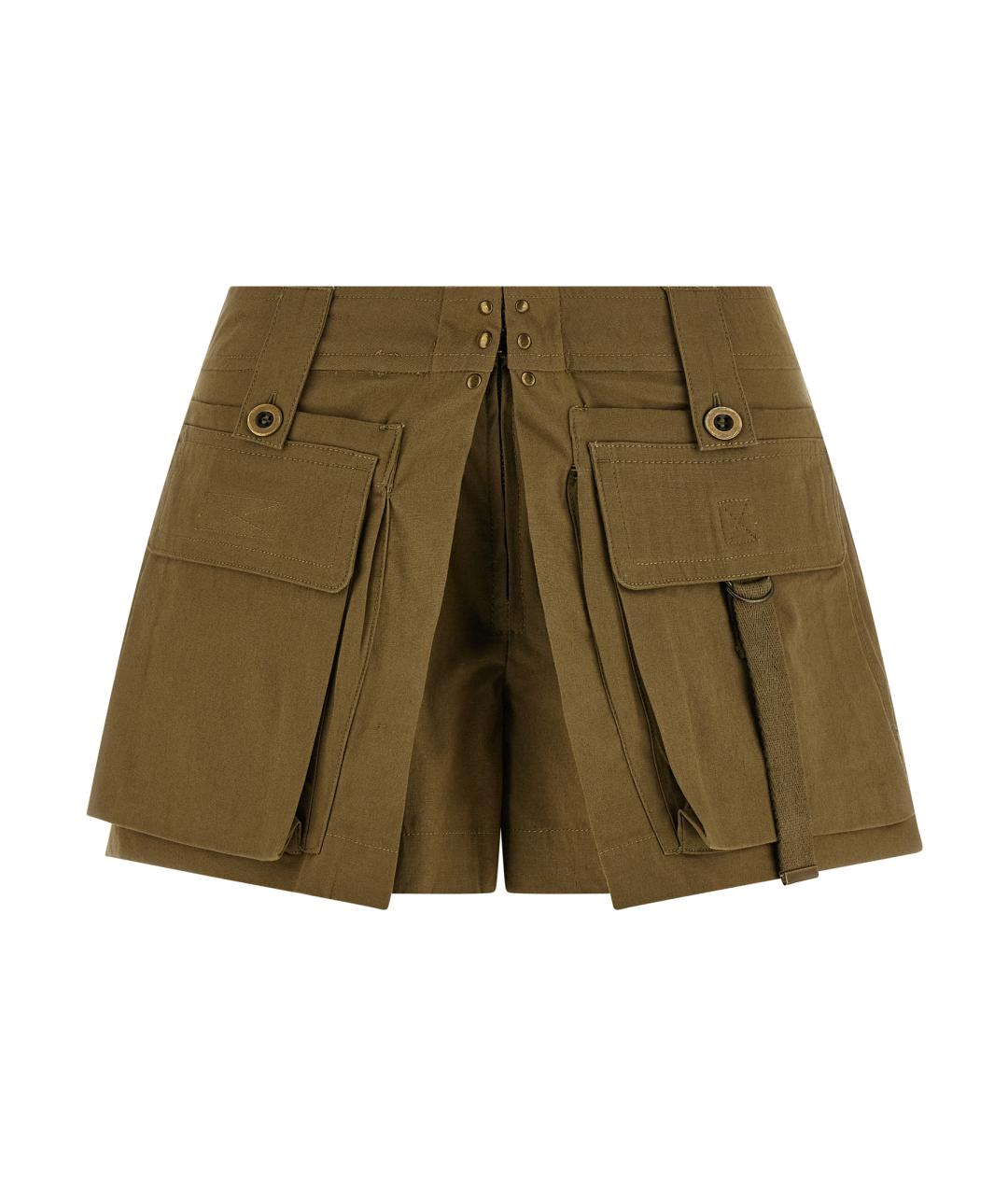 ISABEL MARANT Зеленые хлопковые шорты, фото 1