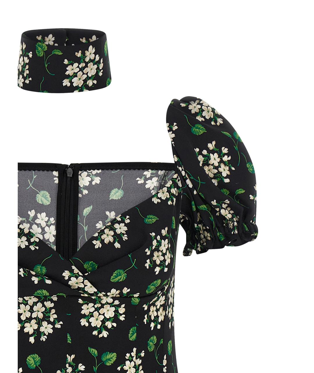 DOLCE&GABBANA Черное шелковое повседневное платье, фото 3