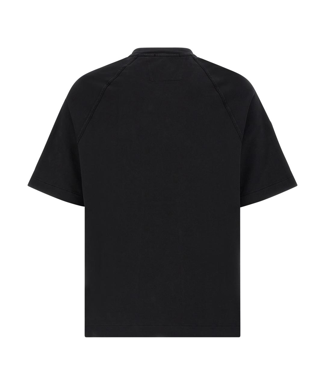 CP COMPANY Черная хлопковая футболка, фото 2