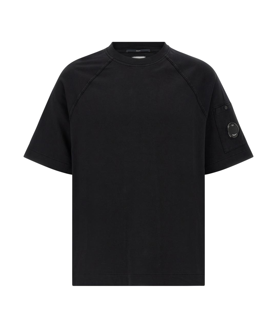 CP COMPANY Черная хлопковая футболка, фото 1