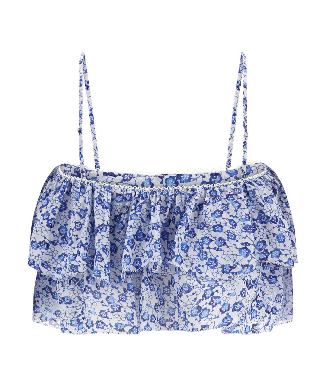 ISABEL MARANT ETOILE Синяя хлопковая майка, фото 2