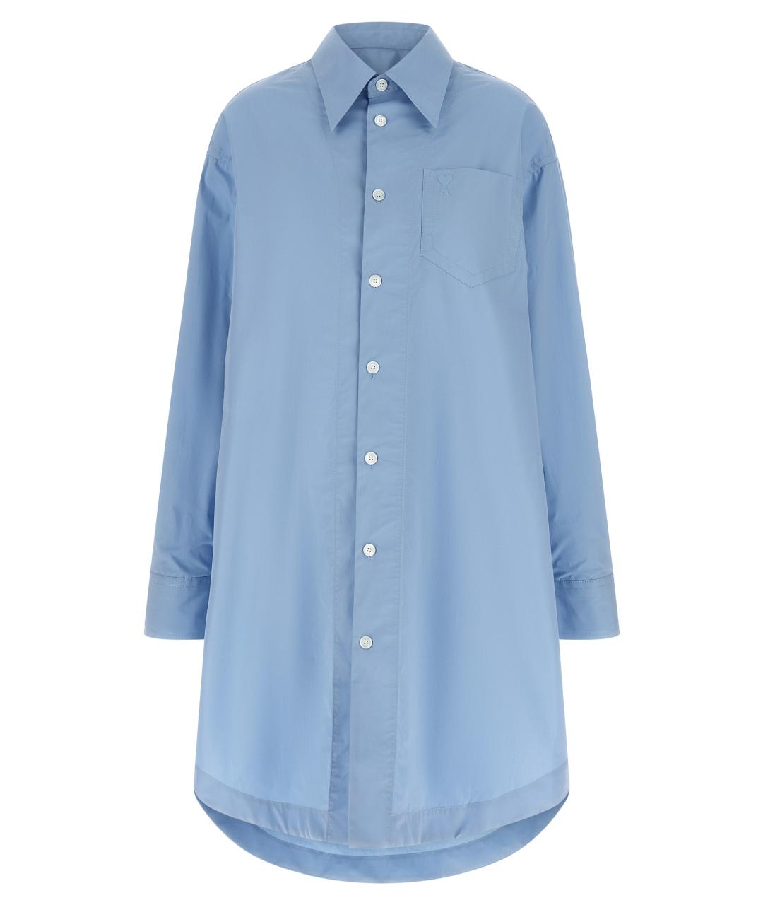 Ami Paris Синее хлопковое платье, фото 1