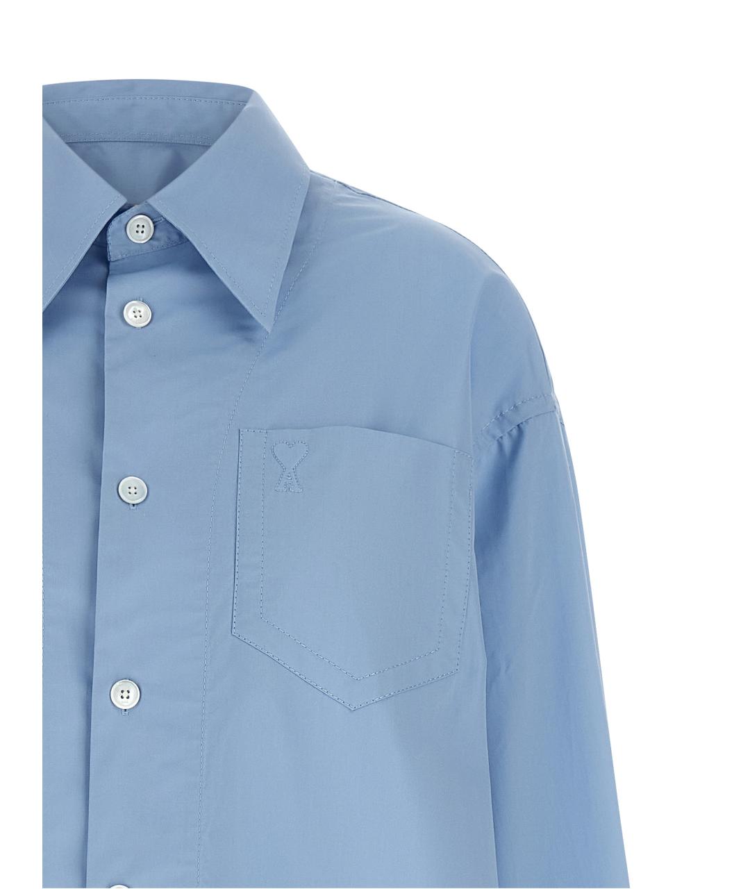 Ami Paris Синее хлопковое платье, фото 3