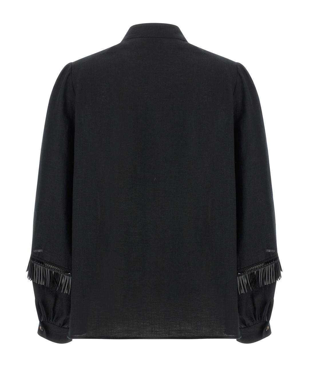 KITON Черная льняная блузы, фото 2