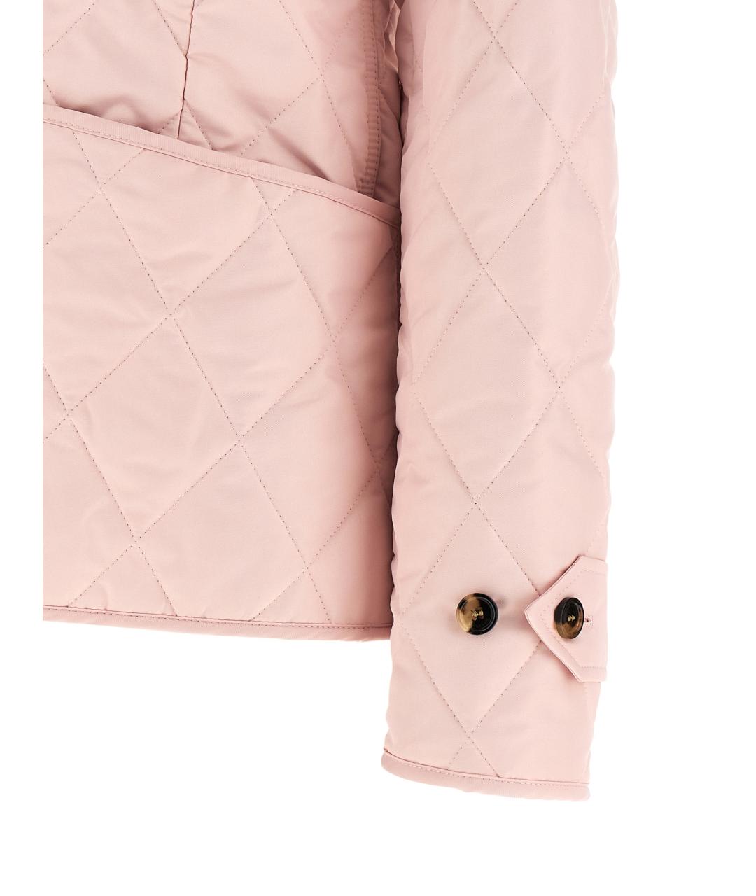 BURBERRY Розовая полиэстеровая куртка, фото 4