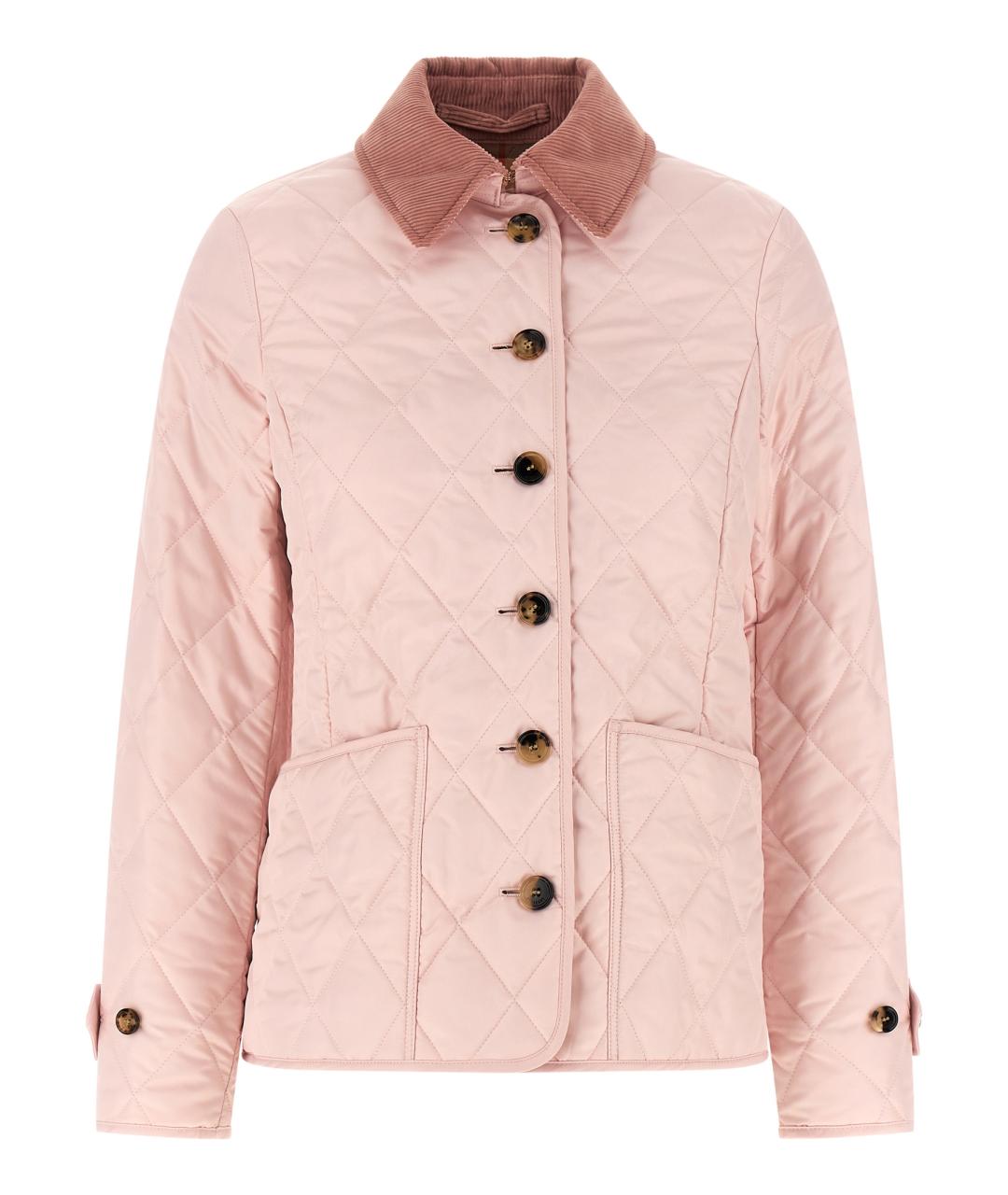 BURBERRY Розовая полиэстеровая куртка, фото 1