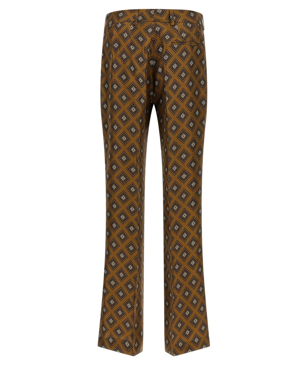 ALBERTO BIANI Мульти шелковые прямые брюки, фото 2