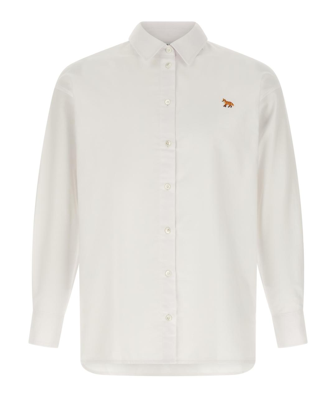 MAISON KITSUNE Белая хлопковая рубашка, фото 1