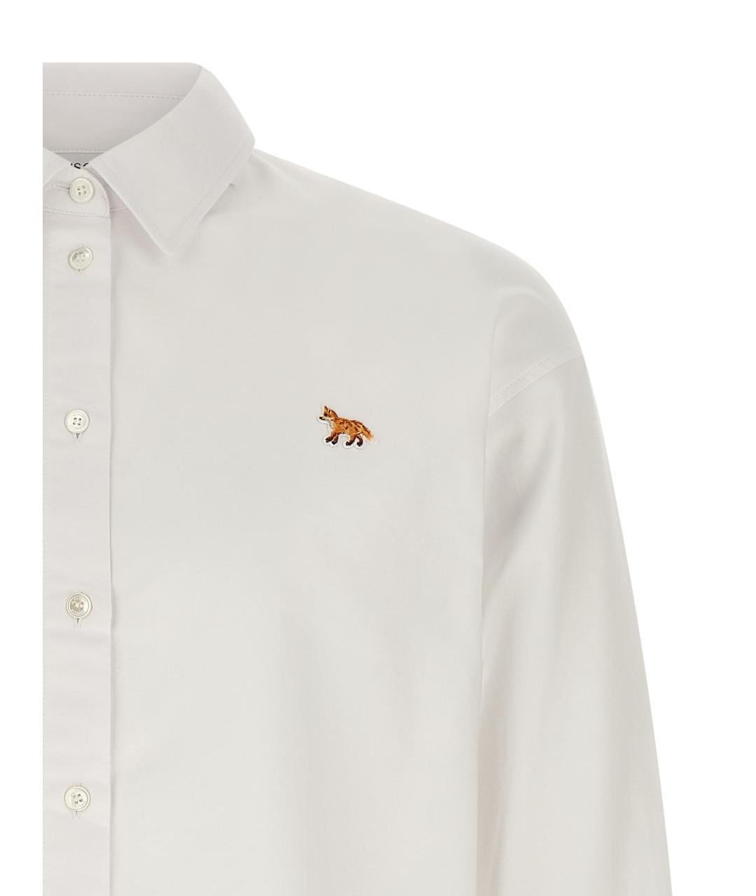 MAISON KITSUNE Белая хлопковая рубашка, фото 3