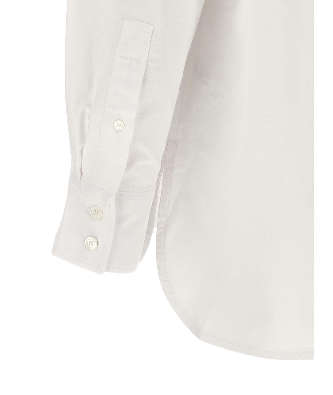 MAISON KITSUNE Белая хлопковая рубашка, фото 4