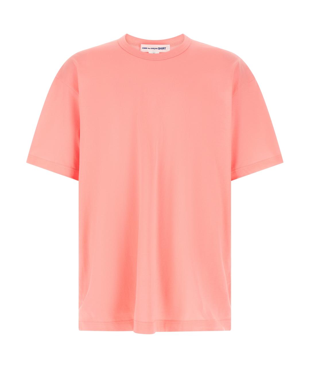 COMME DES GARÇONS SHIRT Розовая хлопковая футболка, фото 1