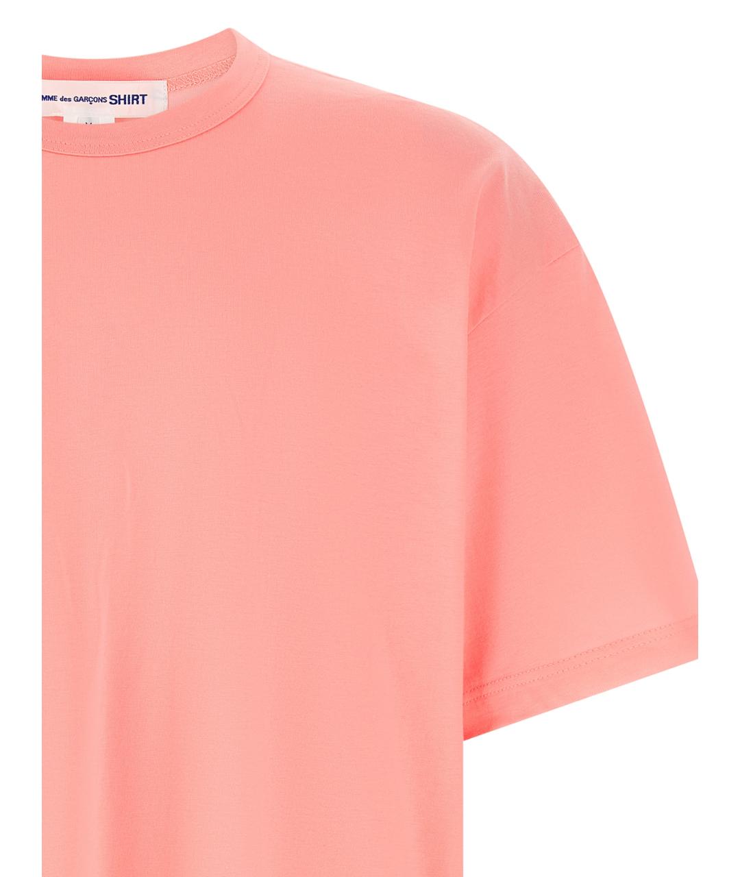 COMME DES GARÇONS SHIRT Розовая хлопковая футболка, фото 3