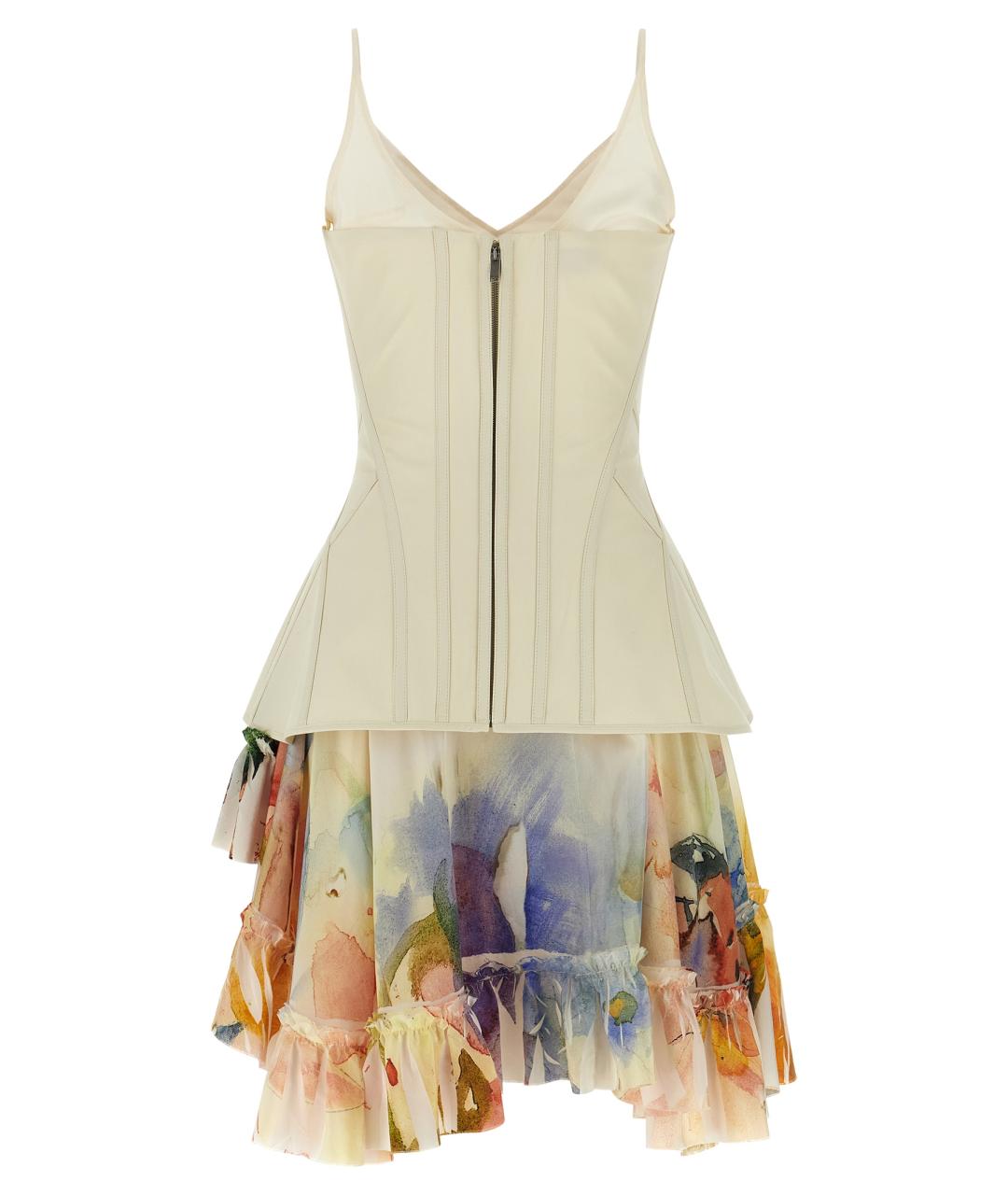 ALEXANDER MCQUEEN Мульти шелковое повседневное платье, фото 2