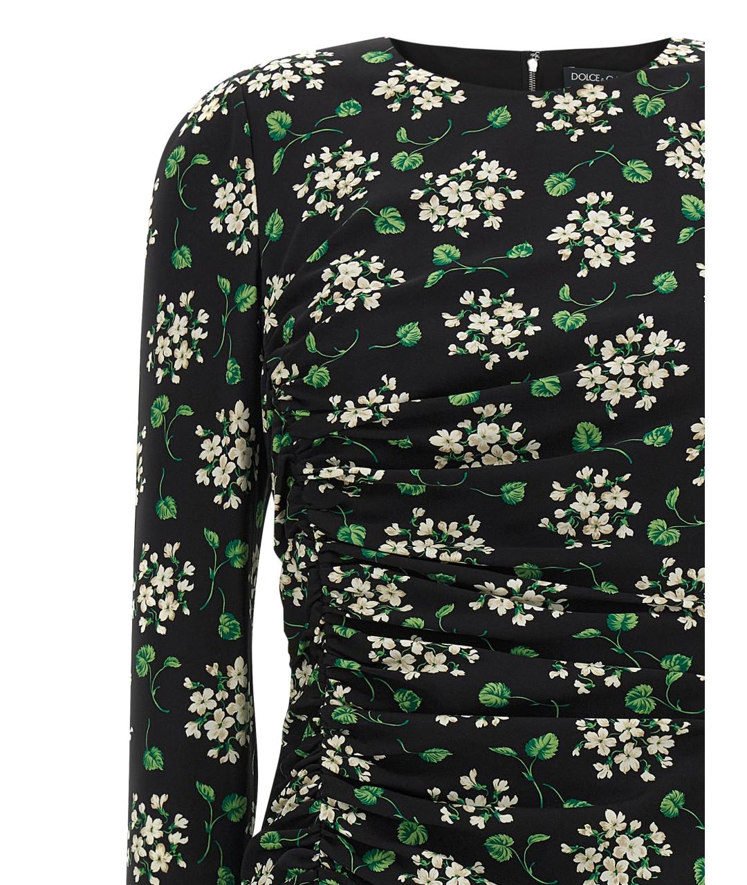 DOLCE&GABBANA Черное шелковое платье, фото 3