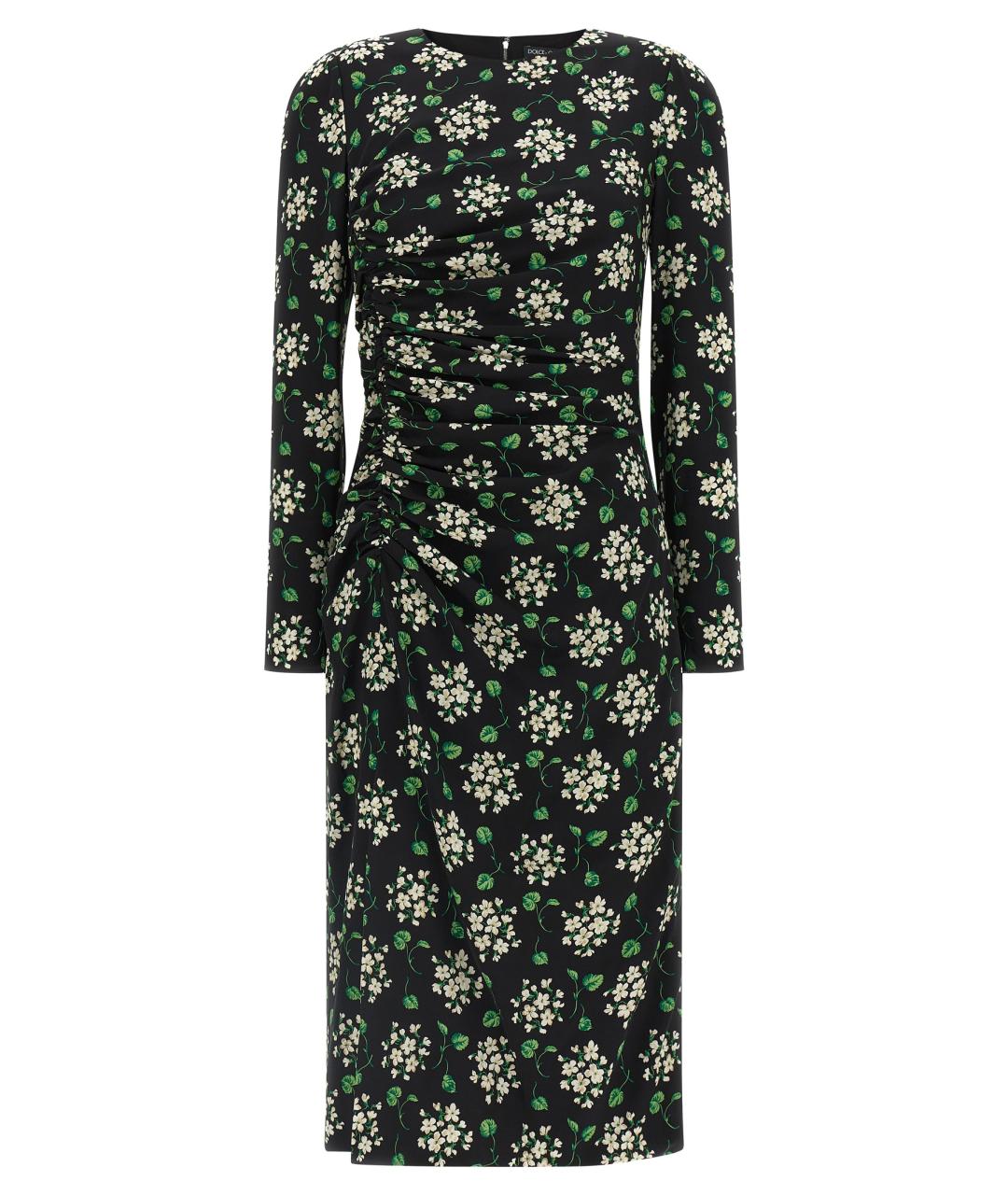 DOLCE&GABBANA Черное шелковое платье, фото 1