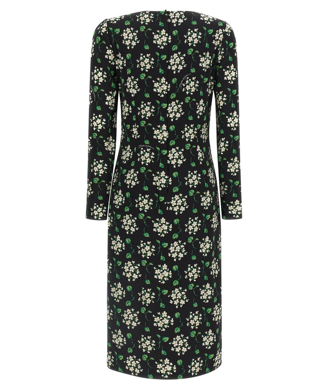 DOLCE&GABBANA Черное шелковое платье, фото 2