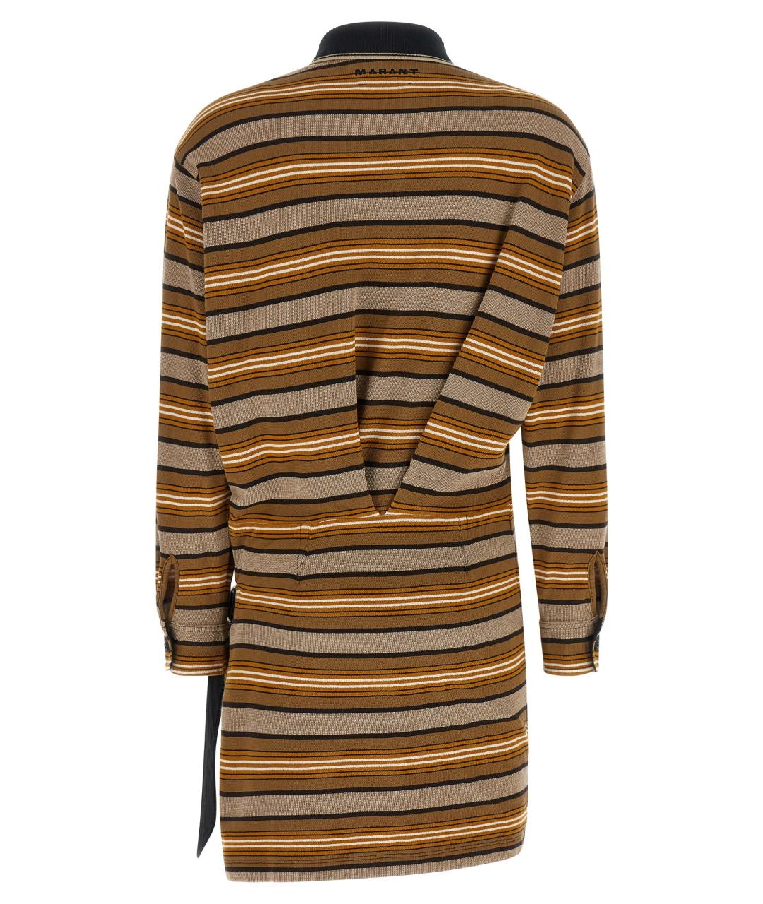 ISABEL MARANT ETOILE Бежевое хлопковое повседневное платье, фото 2