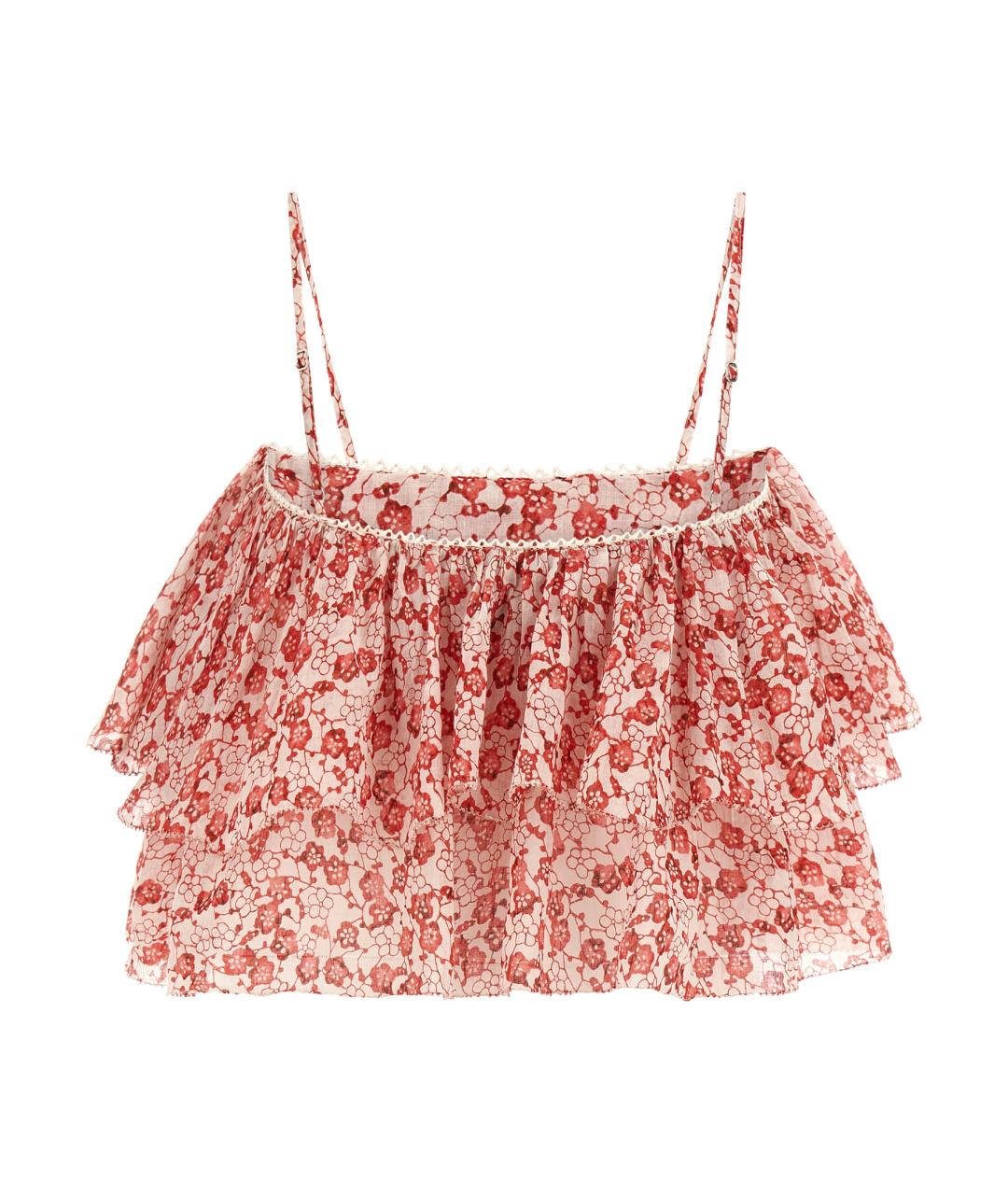 ISABEL MARANT ETOILE Красная хлопковая майка, фото 2