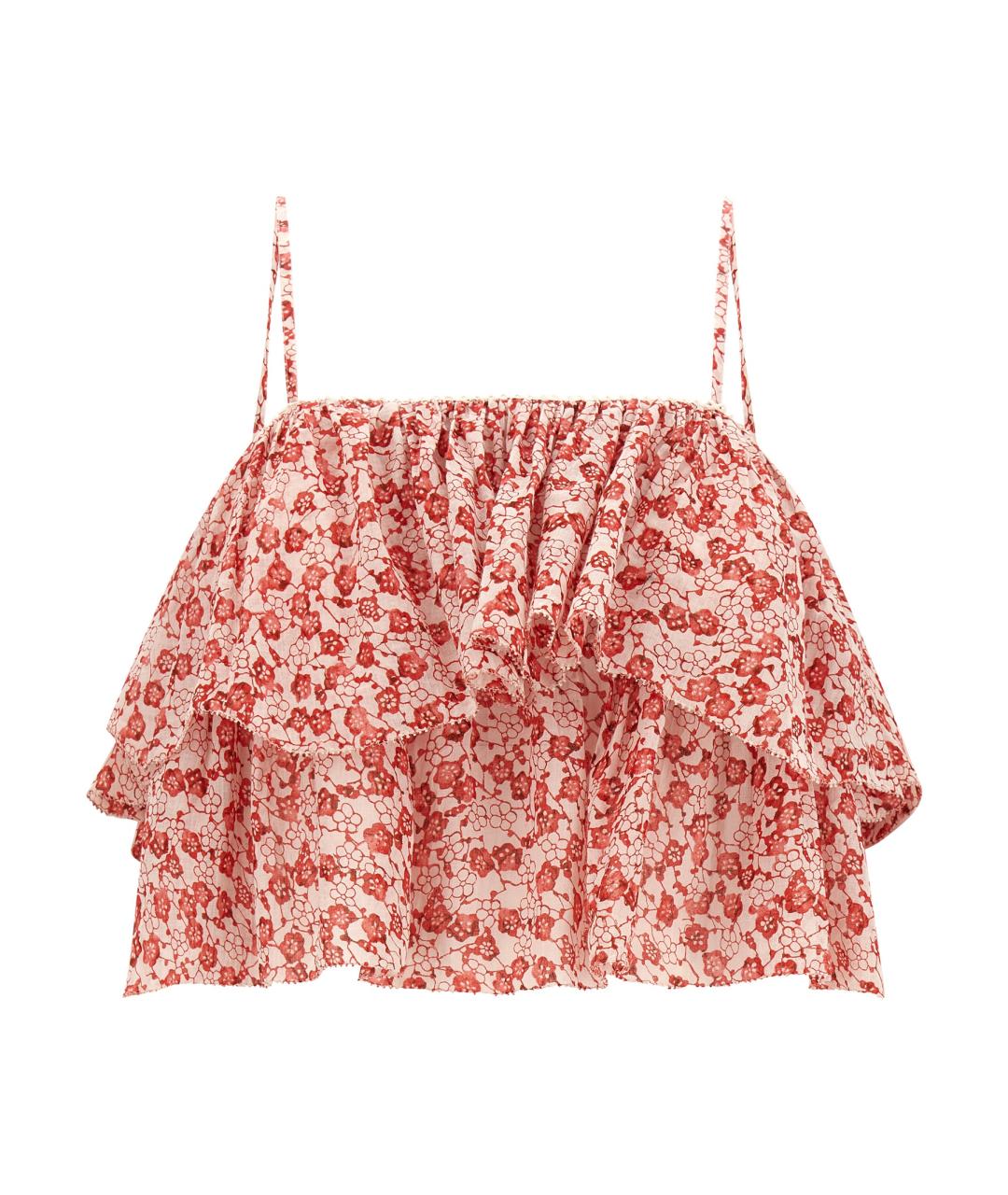 ISABEL MARANT ETOILE Красная хлопковая майка, фото 1