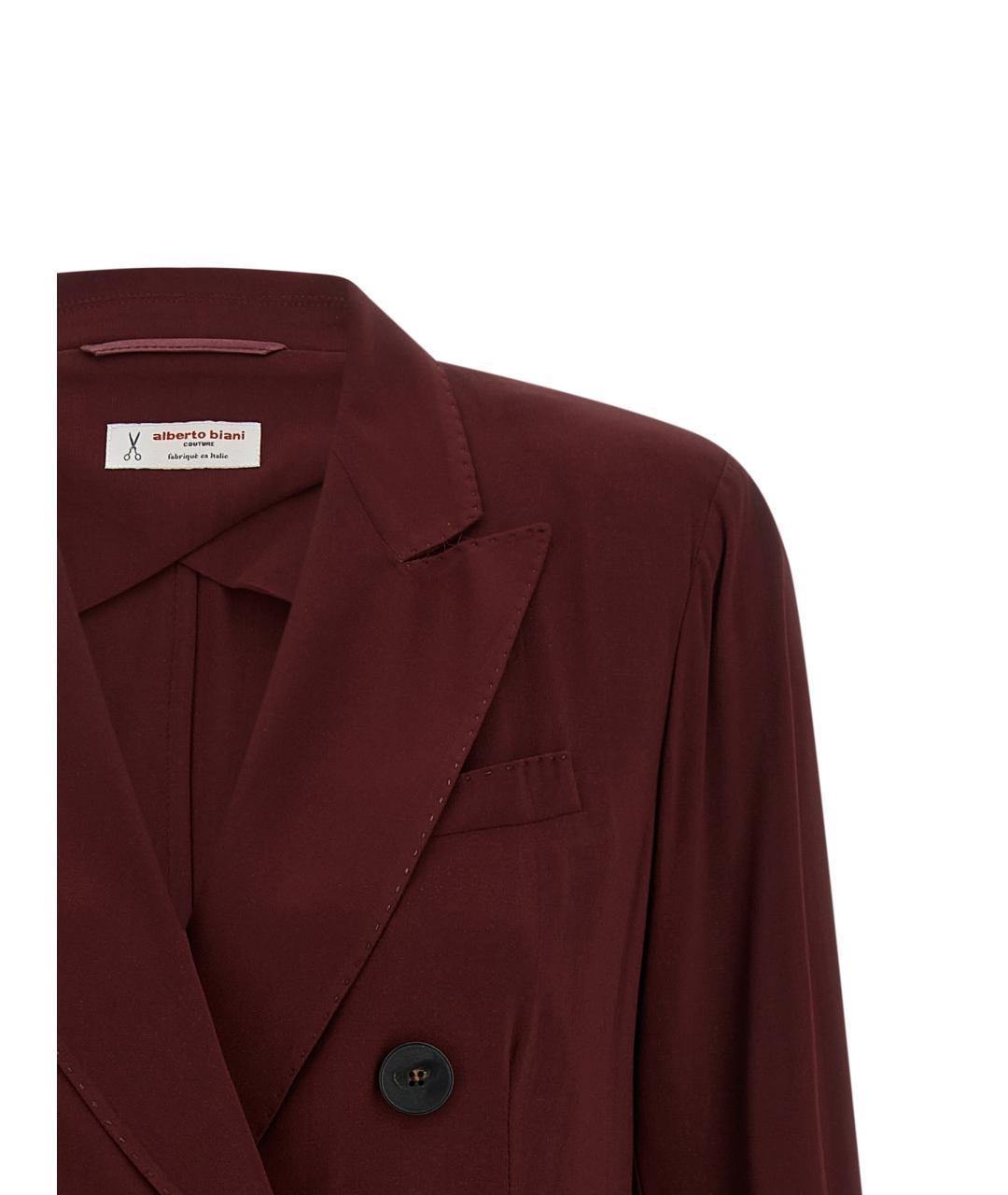 ALBERTO BIANI Бордовый вискозный жакет/пиджак, фото 3