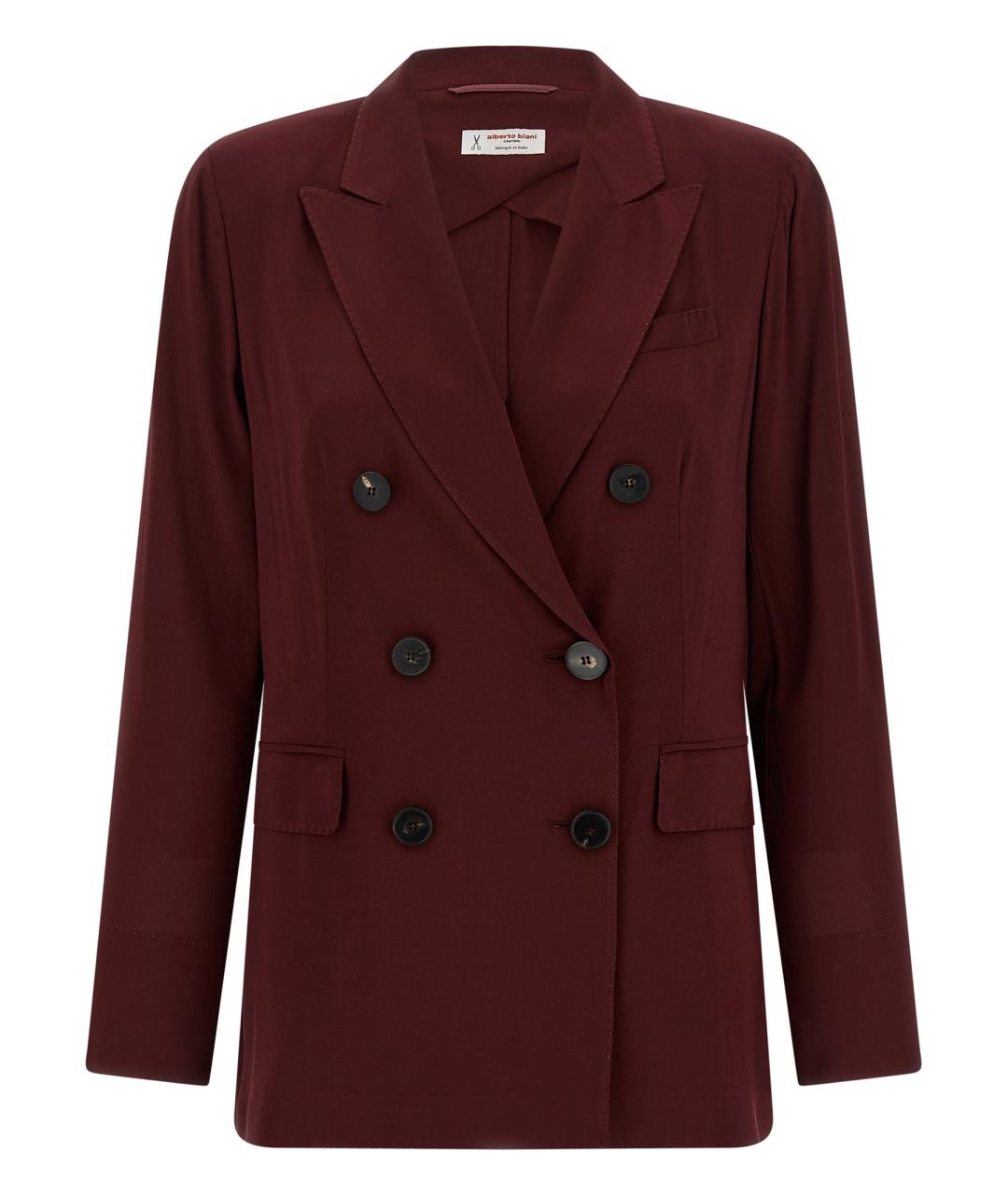 ALBERTO BIANI Бордовый вискозный жакет/пиджак, фото 1