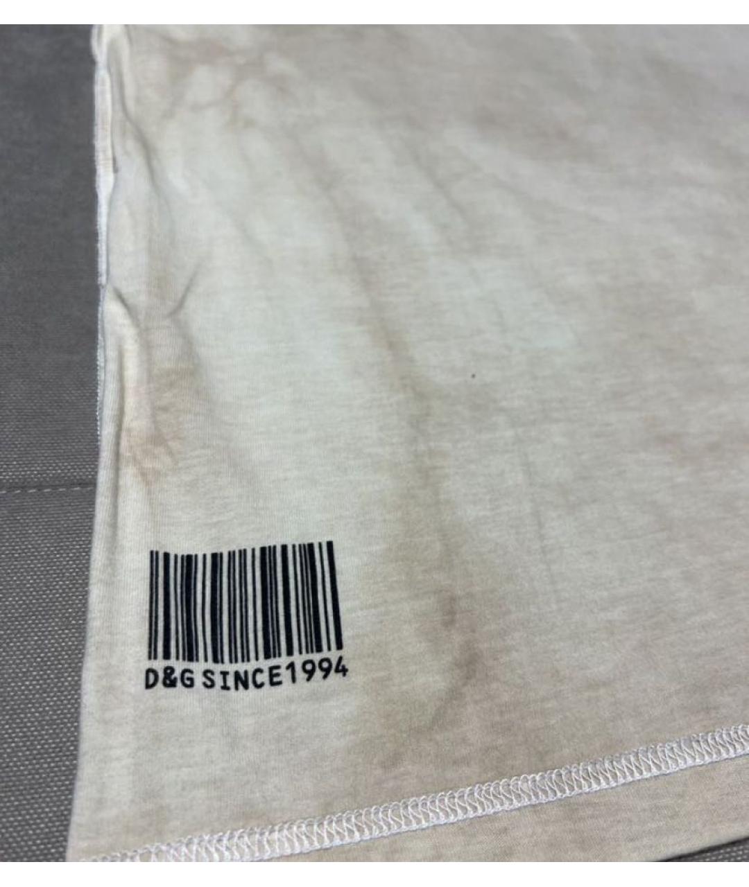 DOLCE&GABBANA Серая хлопковая майка, фото 3