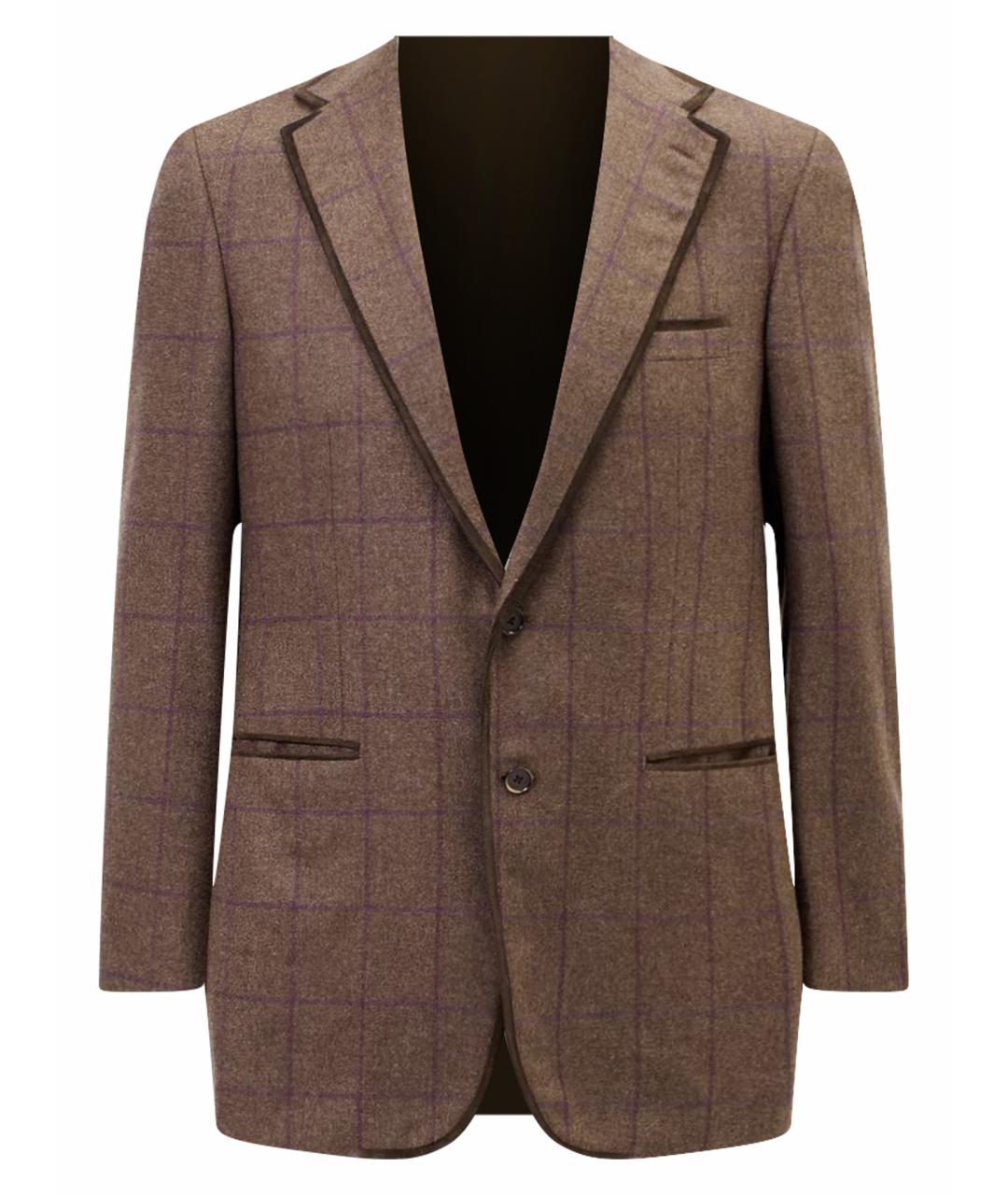 STEFANO RICCI Коричневый шерстяной пиджак, фото 1