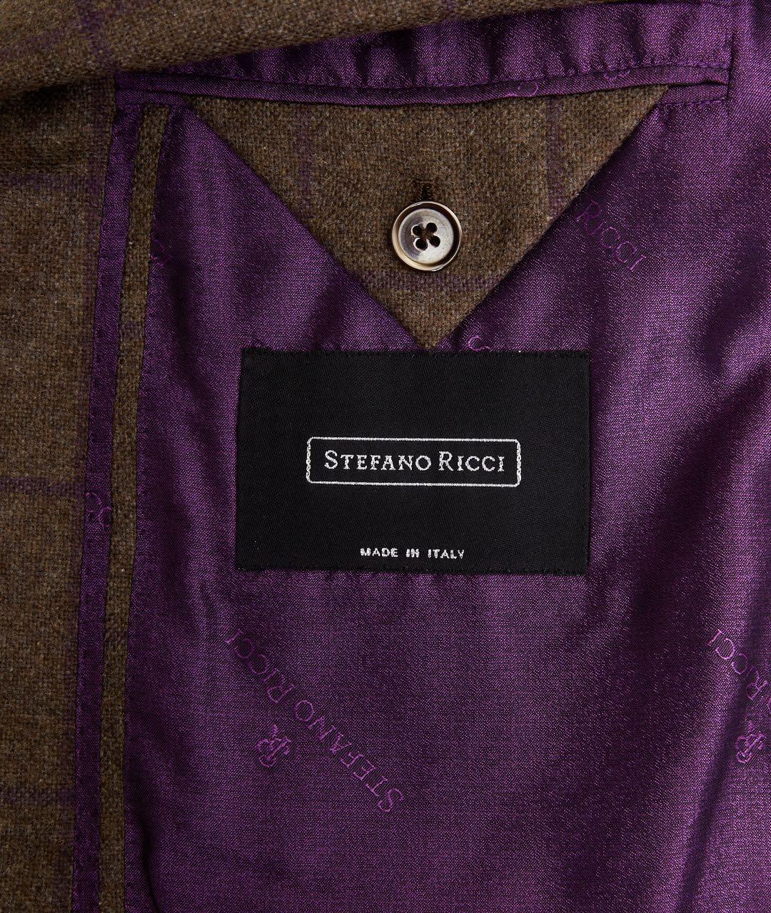 STEFANO RICCI Коричневый шерстяной пиджак, фото 4