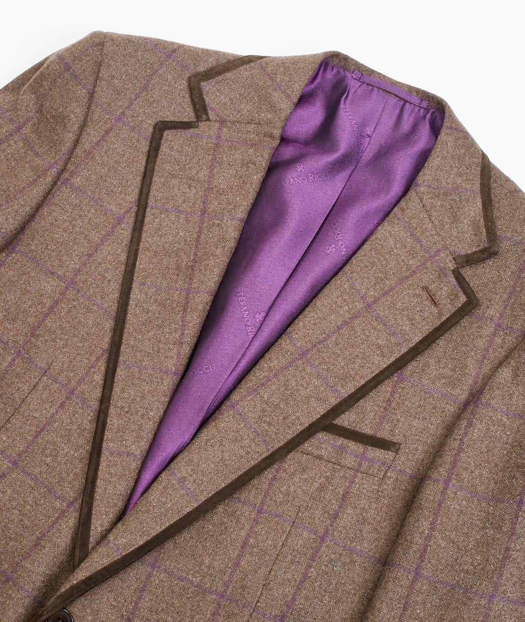 STEFANO RICCI Коричневый шерстяной пиджак, фото 3