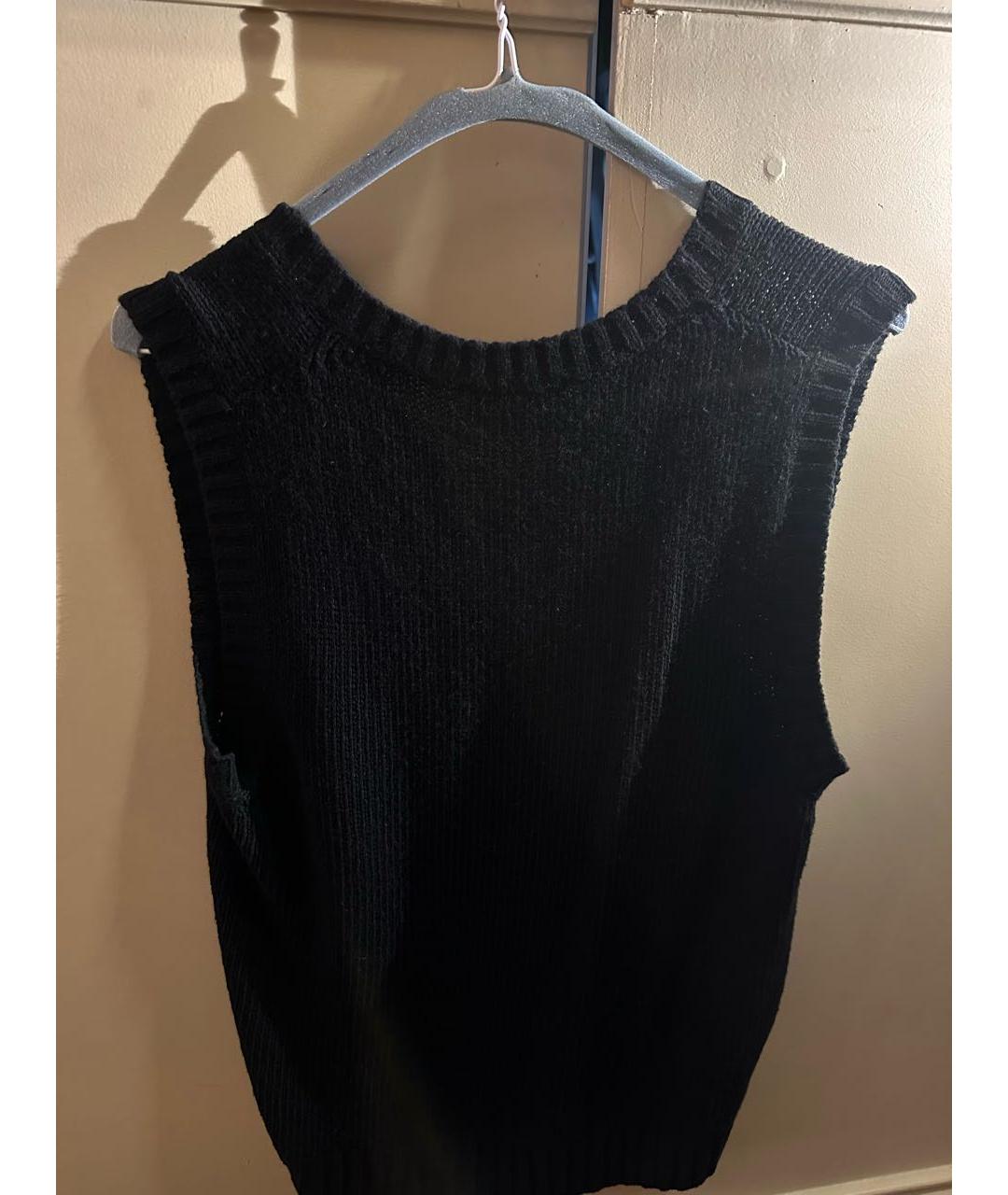 PRADA Черная шерстяная жилетка, фото 2