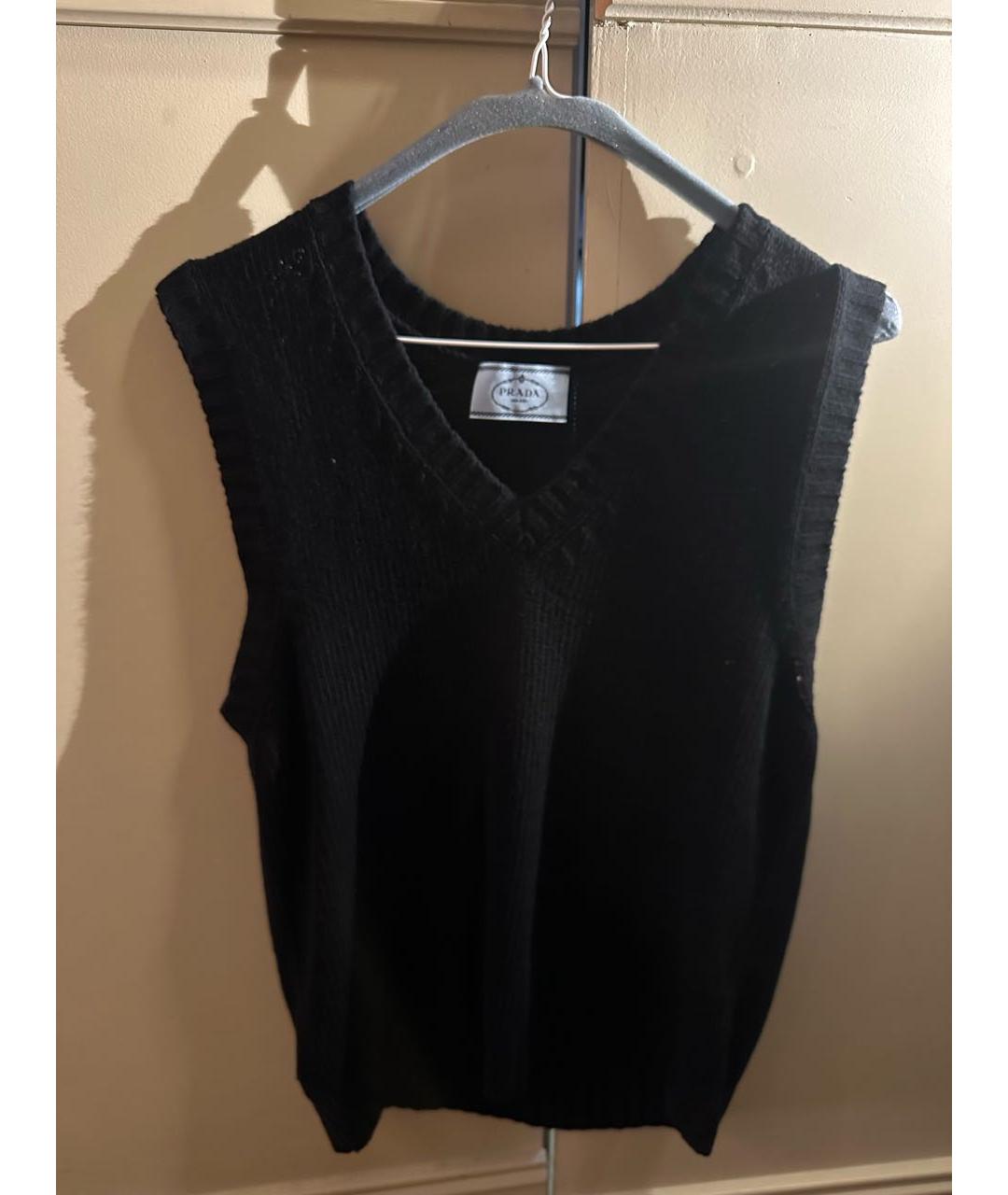 PRADA Черная шерстяная жилетка, фото 6