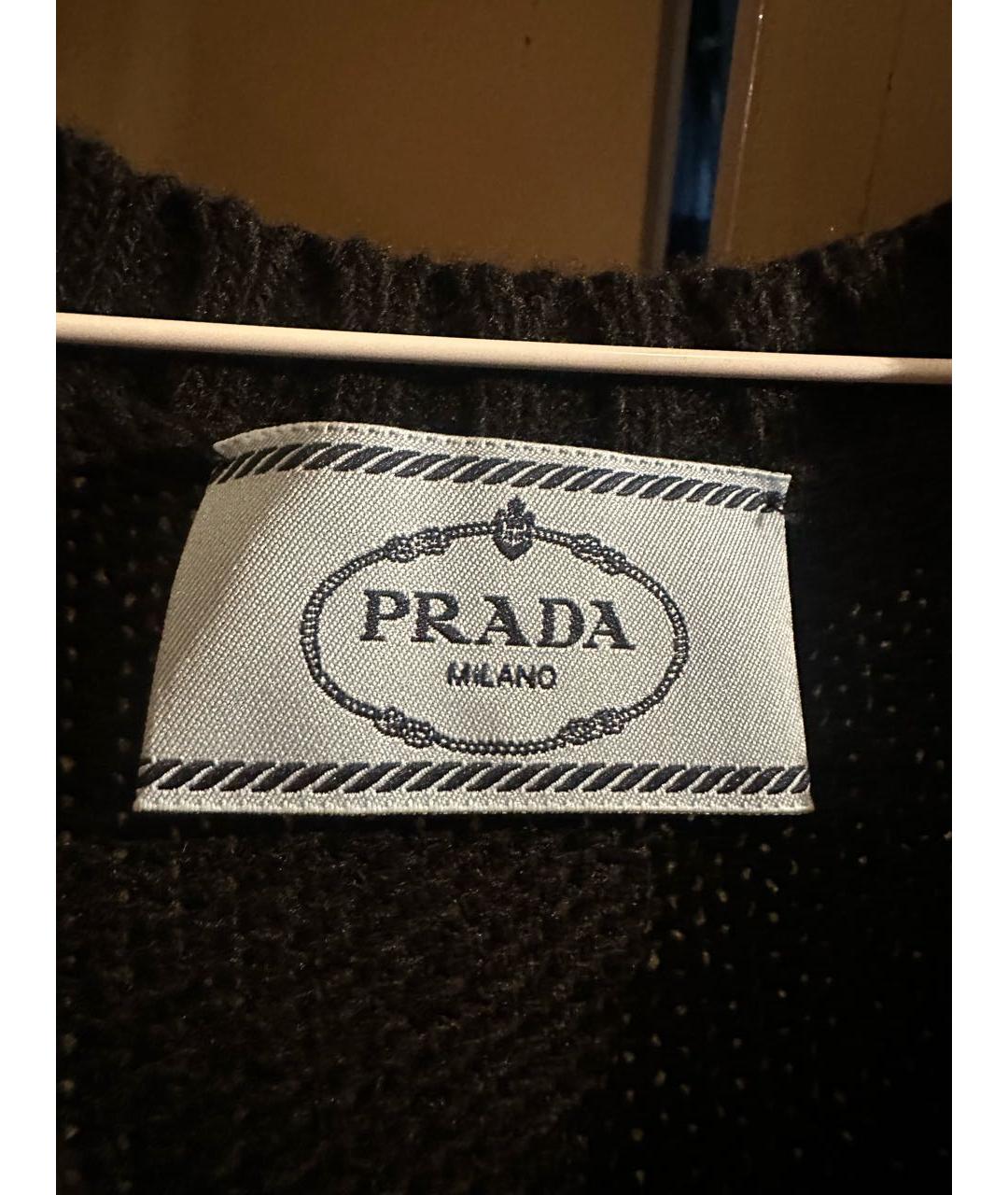 PRADA Черная шерстяная жилетка, фото 3