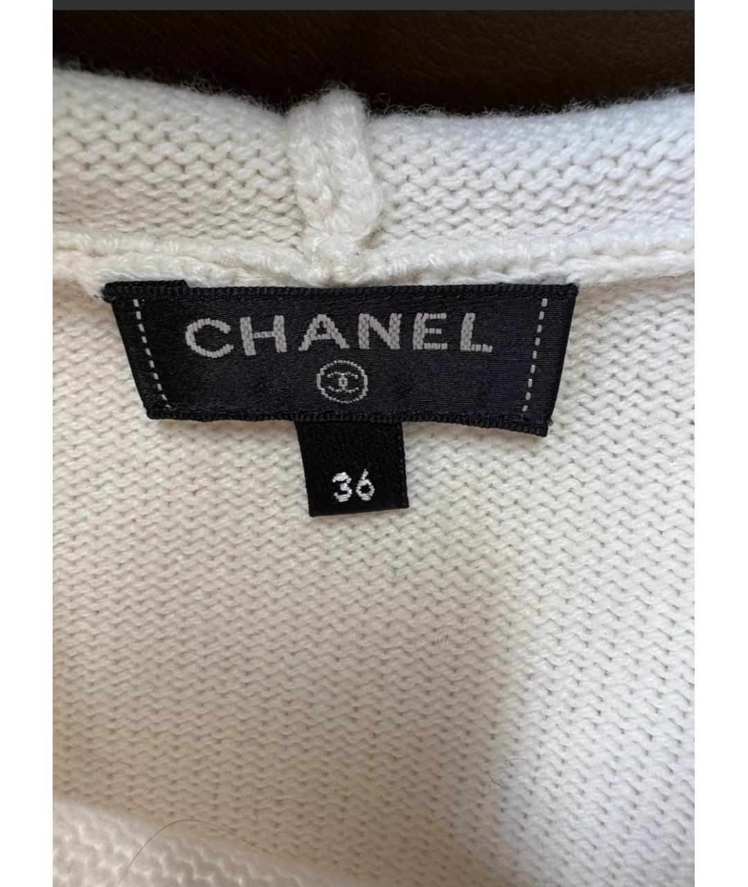 CHANEL Белый кашемировый джемпер / свитер, фото 2