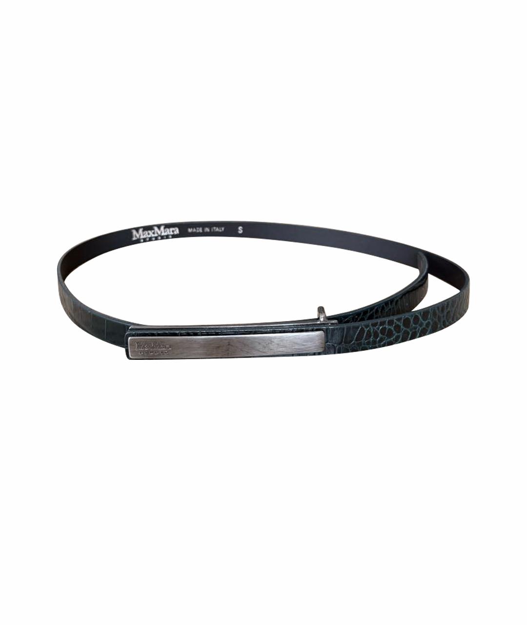 MAX MARA Зеленый кожаный ремень, фото 1