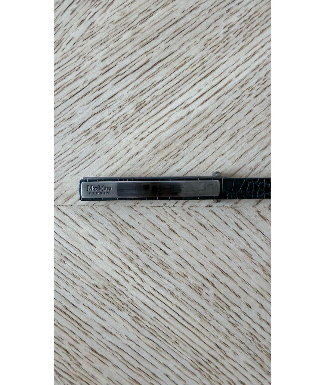 MAX MARA Зеленый кожаный ремень, фото 2