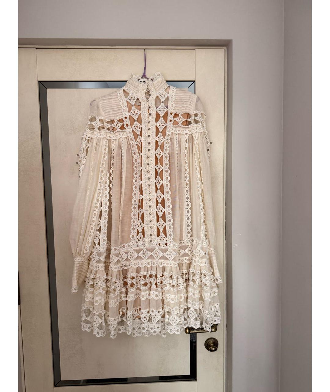 ZIMMERMANN Бежевое хлопковое вечернее платье, фото 9